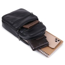 Чоловіча сумка через плече нагрудна, Сумка крос-боді середньої жорсткості кобура наплічна IQ-82