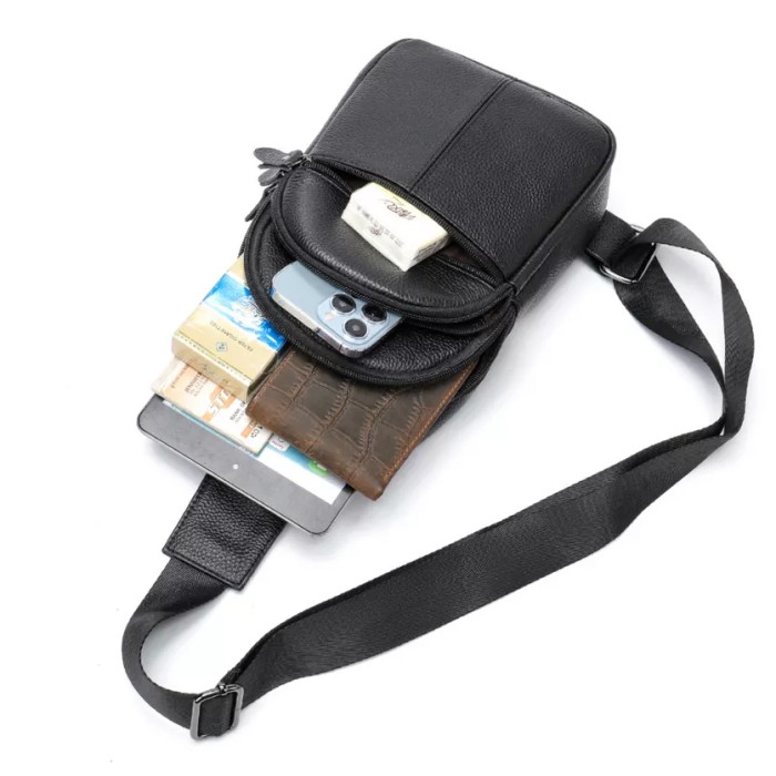 Сумка чоловіча чорна через плече, Оригінальна чоловіча сумка крос-боді крос-боді сasual ML-80