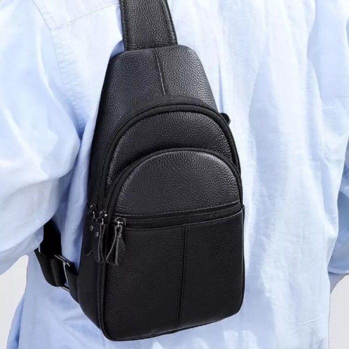 Сумка чоловіча чорна через плече, Оригінальна чоловіча сумка крос-боді крос-боді сasual ML-80