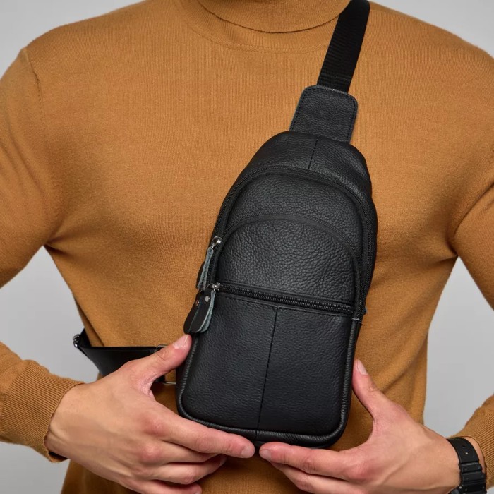 Сумка чоловіча чорна через плече, Оригінальна чоловіча сумка крос-боді крос-боді сasual ML-80