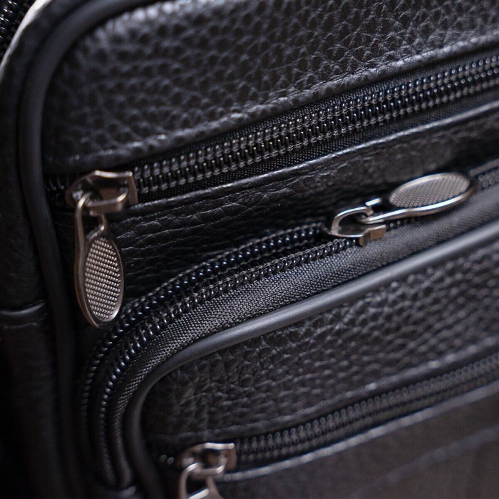 Сумка месенджер слінг, Чоловіча невелика сумка-месенджер, Сумка чоловіча чорна вертикальна щоденна RM-14