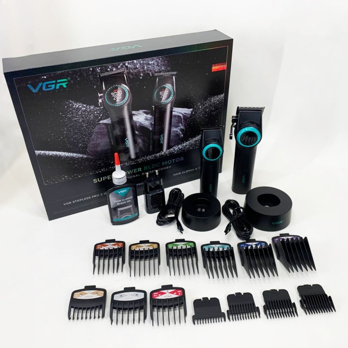 Машинка для стрижки волосся без шуму VGR 2 в 1 V-001 V-977 BLACK Машинка для стрижки короткої OZ-78