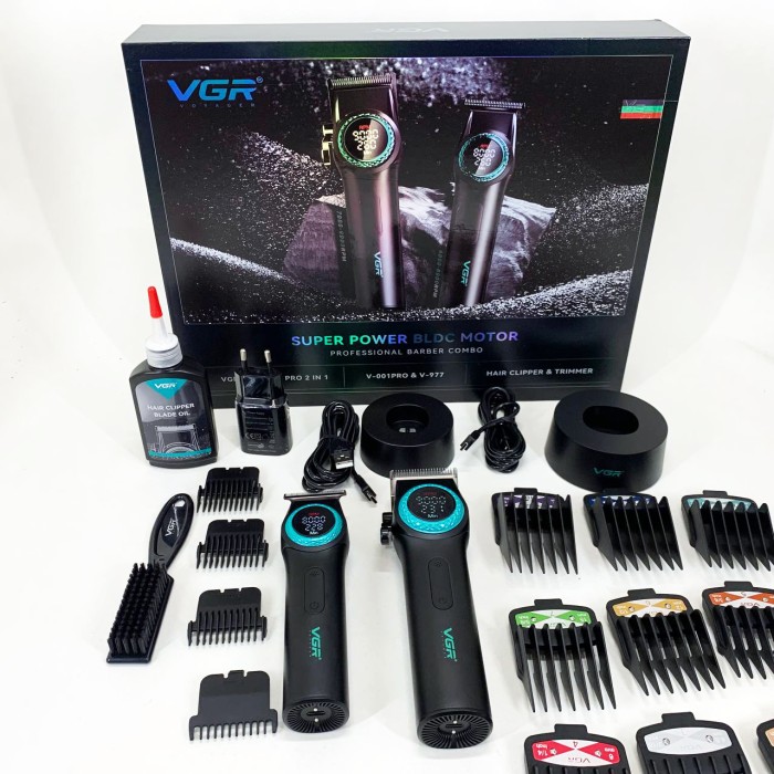 Машинка для стрижки волосся без шуму VGR 2 в 1 V-001 V-977 BLACK Машинка для стрижки короткої OZ-78