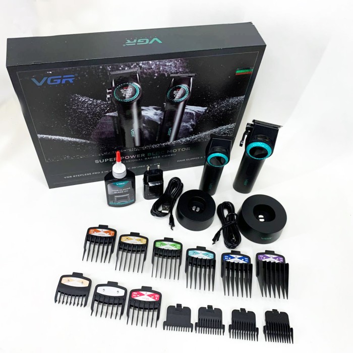 Машинка для стрижки волосся без шуму VGR 2 в 1 V-001 V-977 BLACK Машинка для стрижки короткої OZ-78