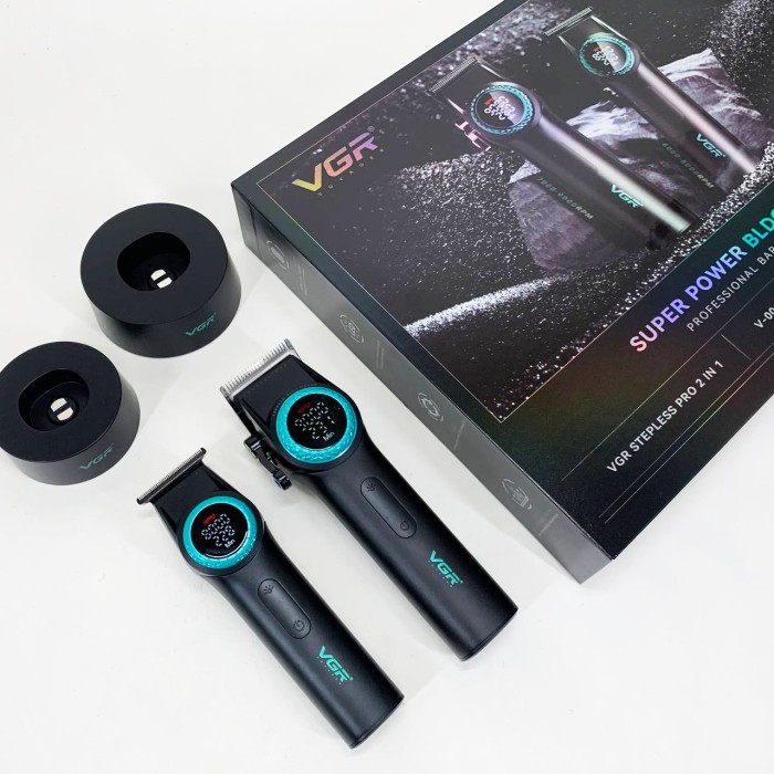 Машинка для стрижки волосся без шуму VGR 2 в 1 V-001 V-977 BLACK Машинка для стрижки короткої OZ-78