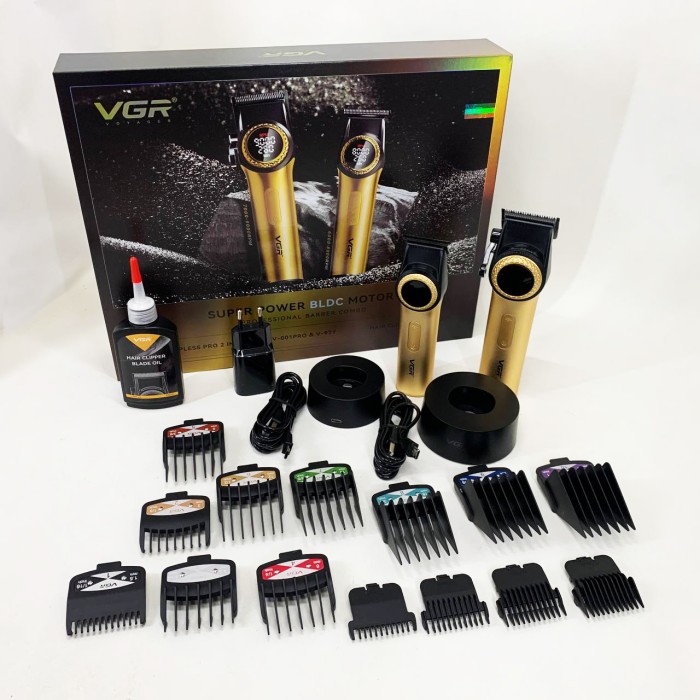 Багатофункціональний тример для стрижки волосся і тіла VGR 2 в 1 V-001 V-977 GOLD CM-22