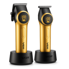 Набір VGR 2 в 1 V-001 V-977 GOLD, акумуляторна машинка для стрижки та триммер. Колір: золотий