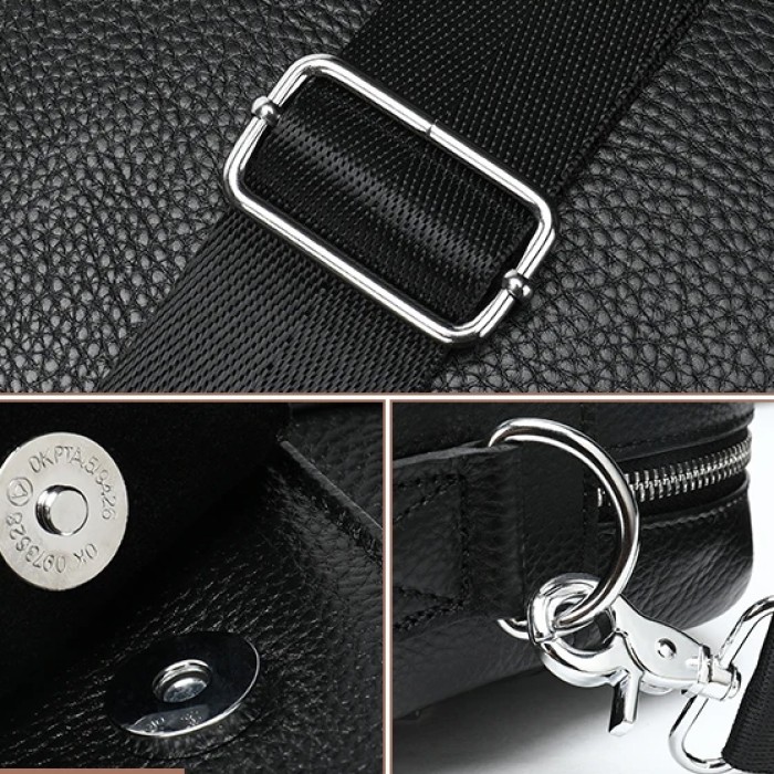 Чоловіча шкіряна сумка для ноутбука з італійської шкіри, формат А4, преміум клас ZM-31