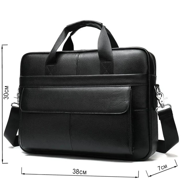 Чоловіча шкіряна сумка для ноутбука з італійської шкіри, формат А4, преміум клас ZM-31