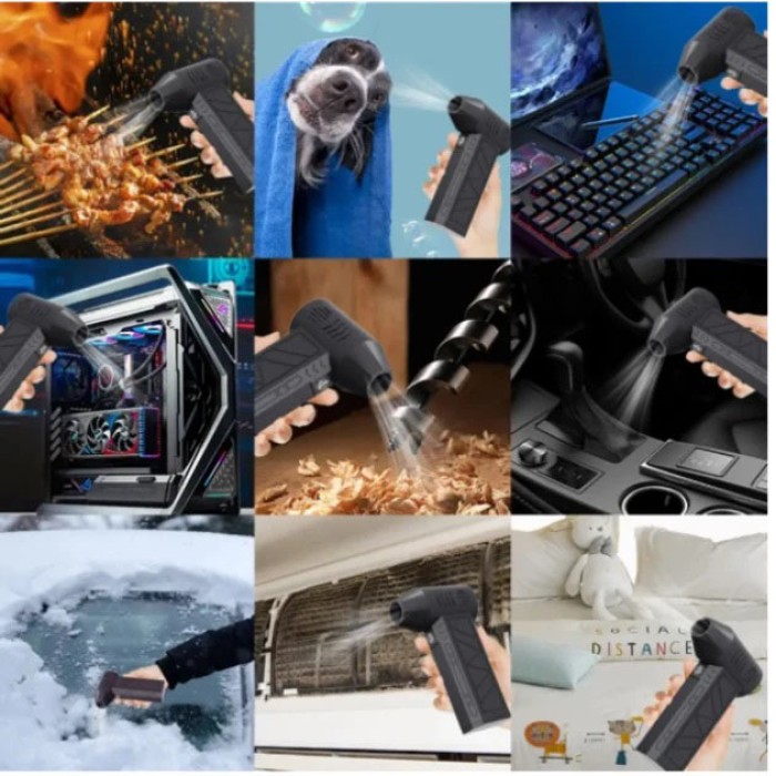 Ручний акумуляторний міні-турбовентилятор, компресор, Автомобільний турбовентилятор для видалення пилу HC-72