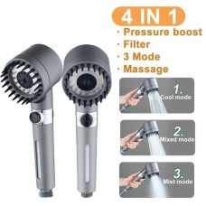 Насадка для душу масажна лійка 4в1 з масажними силіконовими шипами водозберігаюча душова лійка PK-75