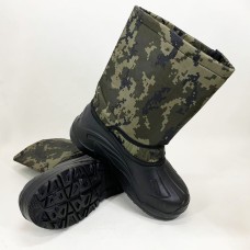 Осіннє утеплене взуття 46р, Бурки повстяні, Хутряні бурки, Практичне взуття для чоловіків низькі BQ-91