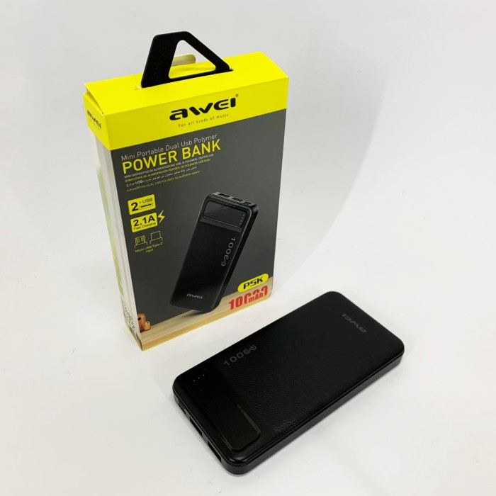 Потужний акумулятор для телефону переносний Awei P5K 10000 mah, Повербанк для смартфона CM-52