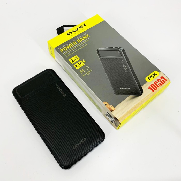 Потужний акумулятор для телефону переносний Awei P5K 10000 mah, Повербанк для смартфона CM-52