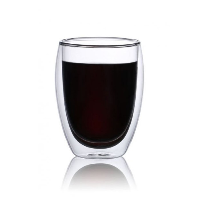 Скляні стакани з подвійними стінками Con, Склянки з подвійним склом Кружка подвійними стінками скло HQ-62