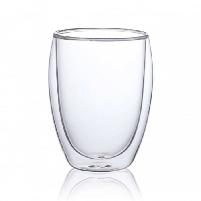 Скляні стакани з подвійними стінками Con, Склянки з подвійним склом Кружка подвійними стінками скло HQ-62