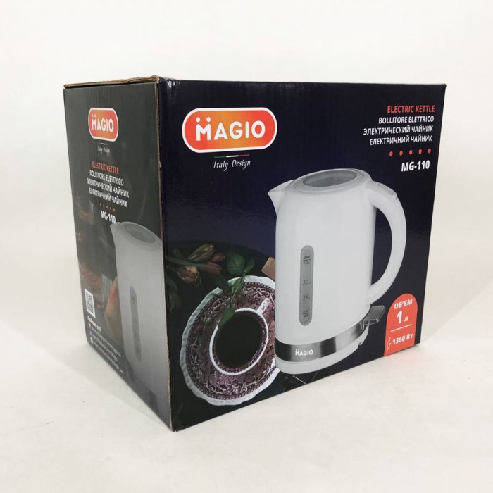 Електрочайник сталь Magio, Чайники на підставці, Електрочайник з індикатором включення YL-59