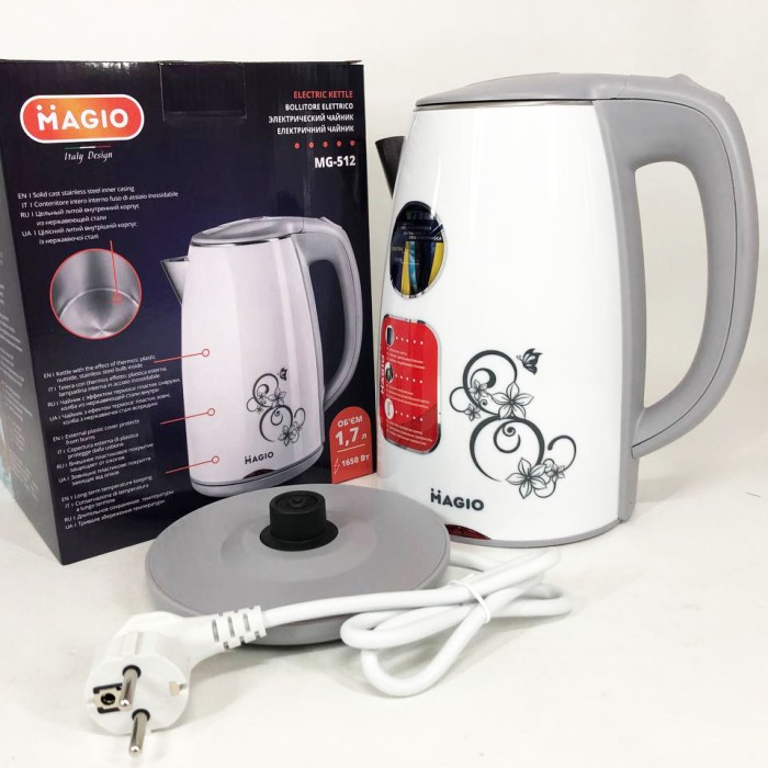 Електрочайник на кухню MAGIO, Електричний безшумний чайник з автоматичним відключенням IR-29