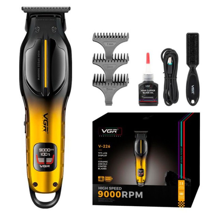 Машинка для стрижки чоловіча VGR V-226, Професійна акумуляторна машинка Акумулятор CI-67