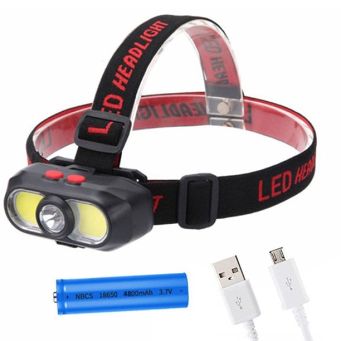 Налобний світильник для точних робіт KX-302-LED+2COB, Ліхтар для рятувальників на голову WY-76