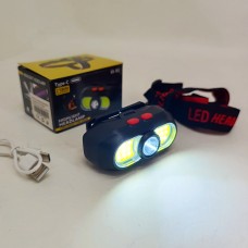 Ліхтар налобний акумуляторний KX-302-LED+2COB