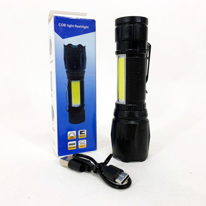 Ліхтар протиударний водонепроникний W601-XPE(red)+COB(white), Компактний акумуляторний ліхтар IL-15