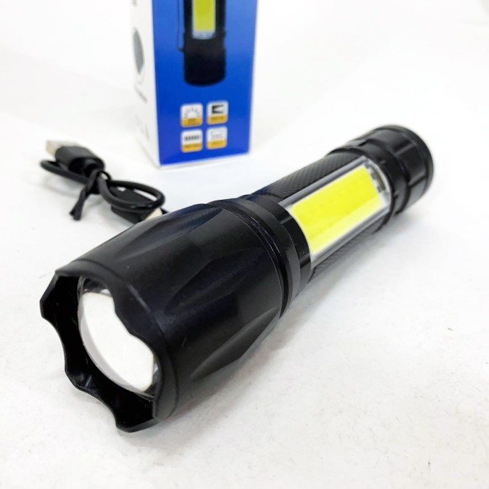 Ліхтар протиударний водонепроникний W601-XPE(red)+COB(white), Компактний акумуляторний ліхтар IL-15