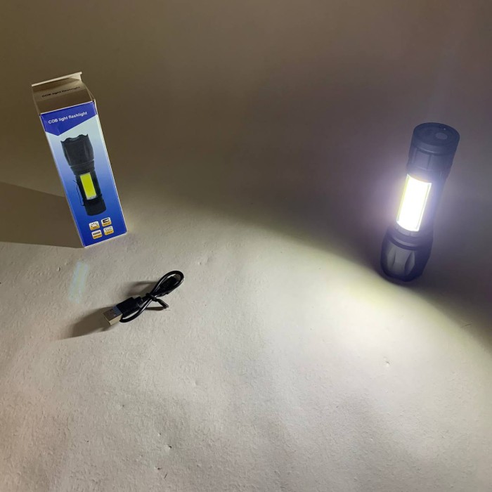 Світлодіодний ліхтар із зумом W601-XPE(red)+COB(white), Світильник пило-вологозахищений GC-46