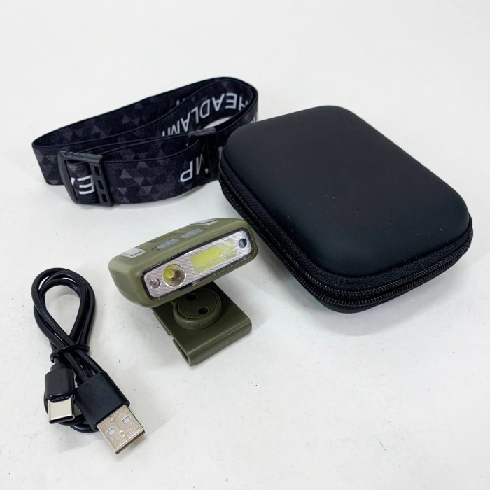 Ліхтар налобний Police W6129-XPE+COB+8RGB