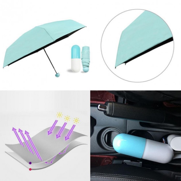 Компактна парасолька в капсулі-футлярі синій, маленька парасолька в капсулі. Колір: блакитний MS-29