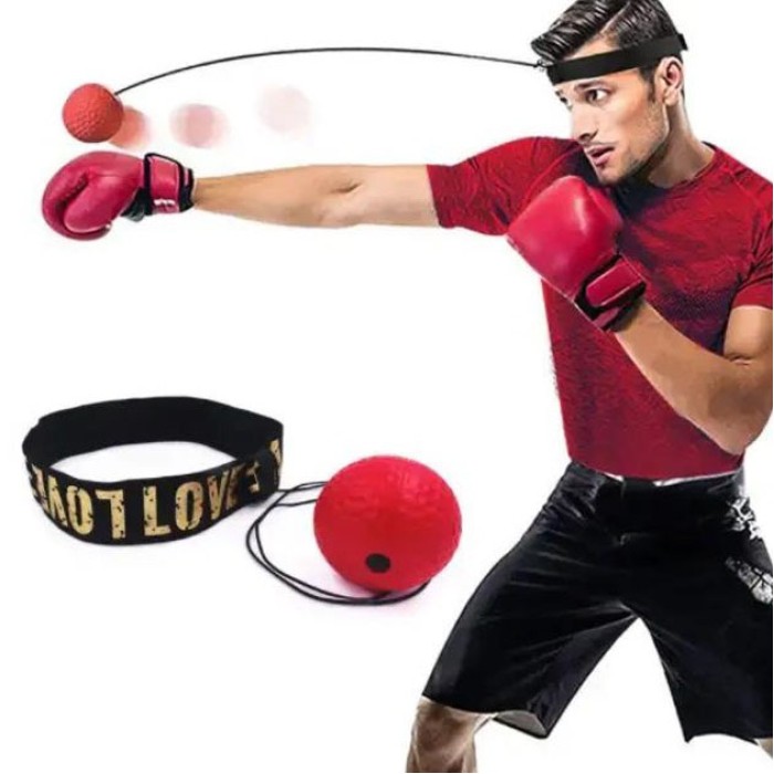 Файтбол на голову тренажер м'яч для боксу на реакцію для відпрацювання удару пов'язка м'ячик боксерський еспандер JK-61