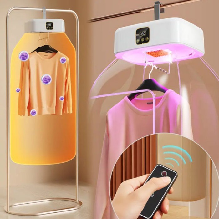 Сушарка електрична, для одягу підвісна складана з таймером та чохлом RI-95