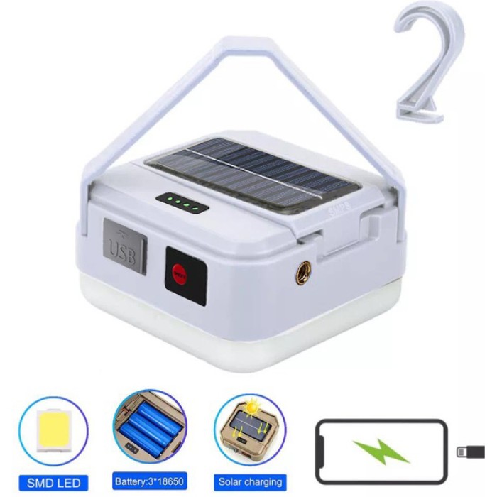 Ліхтар лампа для кемпінгу світлодіодний з гачком, Лампочка для кемпінгу акумуляторна AJ-77