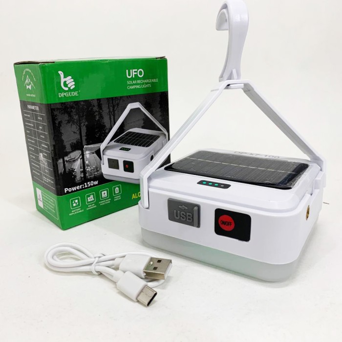 Ліхтар кемпінговий DP-K7-100 сонячна панель Power Bank