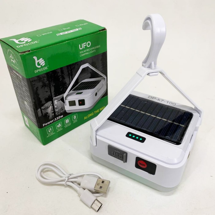 Ліхтар кемпінговий DP-K7-100 сонячна панель Power Bank