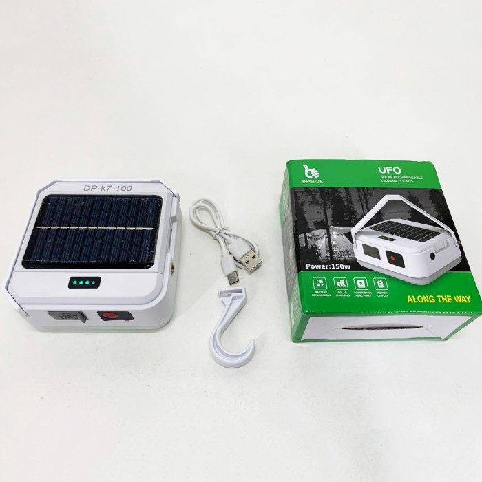 Ліхтар кемпінговий DP-K7-100 сонячна панель Power Bank