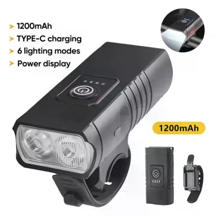Перезаряджаємий велосипедний передній ліхтар, Ліхтарик для катання на велосипеді, Ліхтарик велоліхтар GM-94