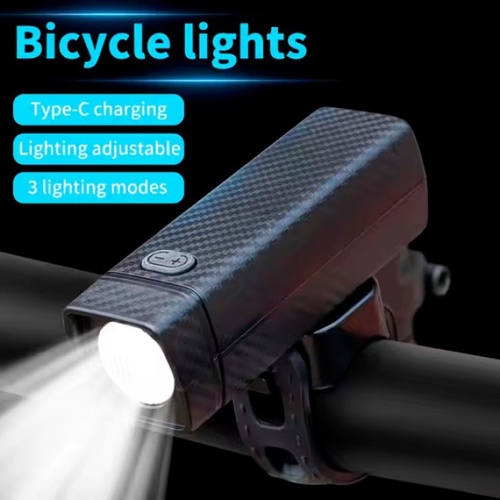 Велоліхтар з водозахистом і зарядкою, Велосипедна фара з вбудованим акумулятором, Ліхтарик велоліхтар OC-39
