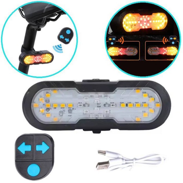 Велосипедний габаритний ліхтар CYGM-2229 STOP red+yellow, Маячок задній велосипедний WQ-94