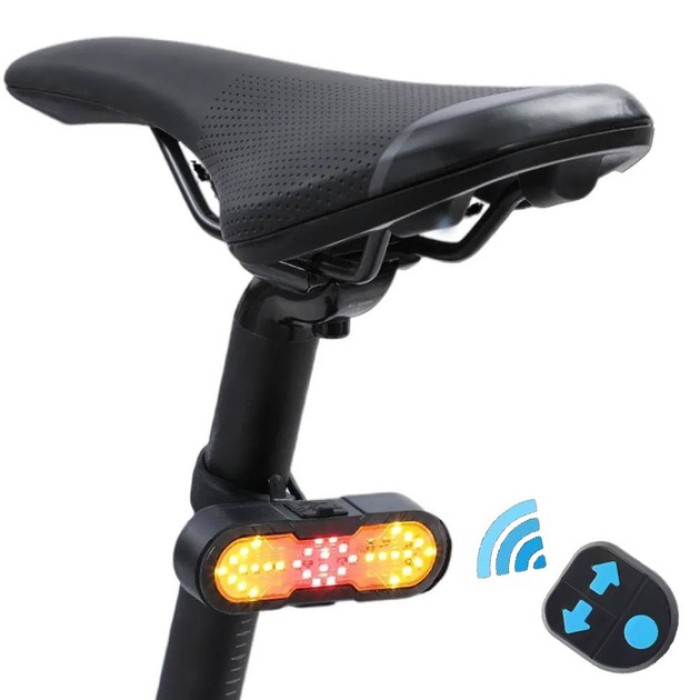 Велоліхтар CYGM-2229 STOP (red+yellow) із сигналом