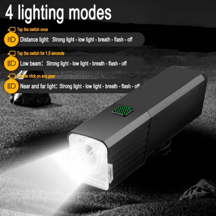 Вело-фара з лінзою фара на акумуляторі BL-2024-4-XPG, Фара з акумулятором для велосипеда QB-44