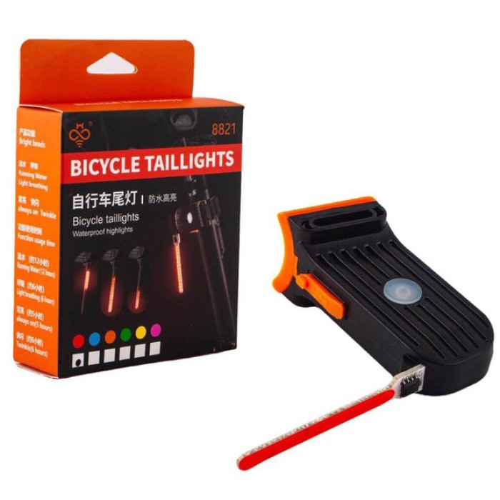 Велоліхтар з функцією стоп-сигналу 8821-LED, Стоп-сигнал-поворот велосипедний в зборі CK-97