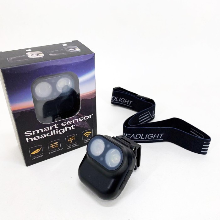 Налобний світлодіодний ліхтар для нічних прогулянок W809-2XTE Motion Sensor, Led ліхтар на голову CZ-77