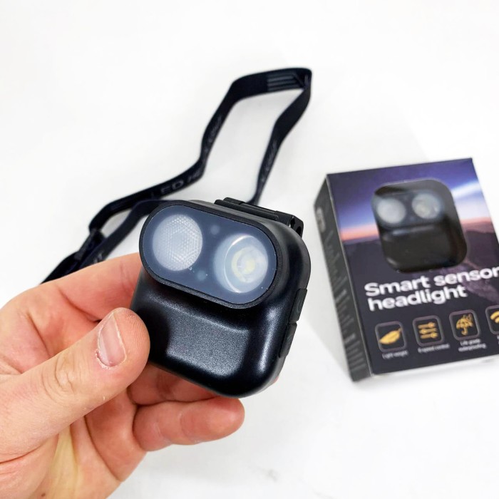 Налобний світлодіодний ліхтар для нічних прогулянок W809-2XTE Motion Sensor, Led ліхтар на голову CZ-77