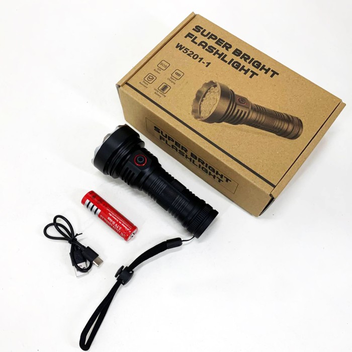Потужний акумуляторний світлодіодний ліхтар W5201-1-19, Потужний світлодіодний кишеньковий ліхтарик NY-90