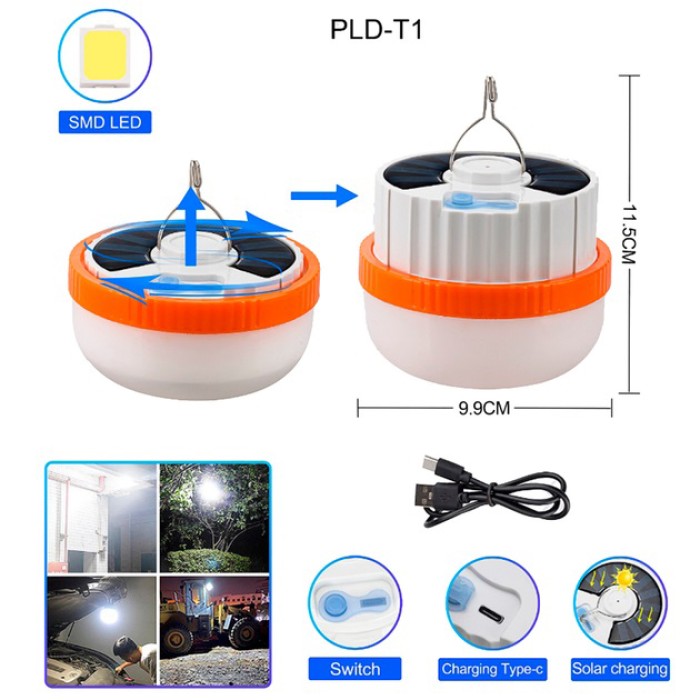 Лампа ліхтар для дому та кемпінгу, Акумуляторний ліхтарик для намету Аварійна лампа кемпінгу JT-84