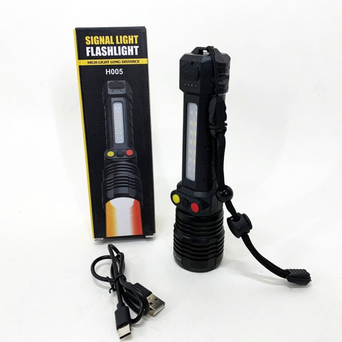 Ліхтар ручний PLD-H005-3PM10-TG +14SMD, білий, жовтий, червоний