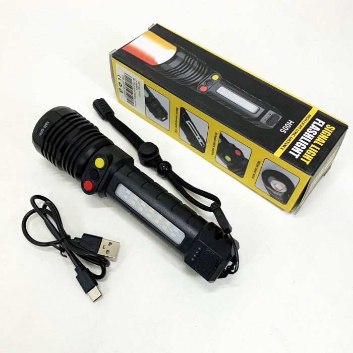 Ліхтар ручний PLD-H005-3PM10-TG +14SMD, білий, жовтий, червоний