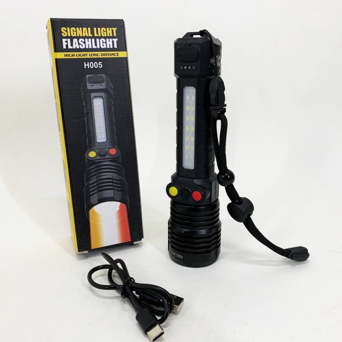 Ліхтар ручний PLD-H005-3PM10-TG +14SMD, білий, жовтий, червоний