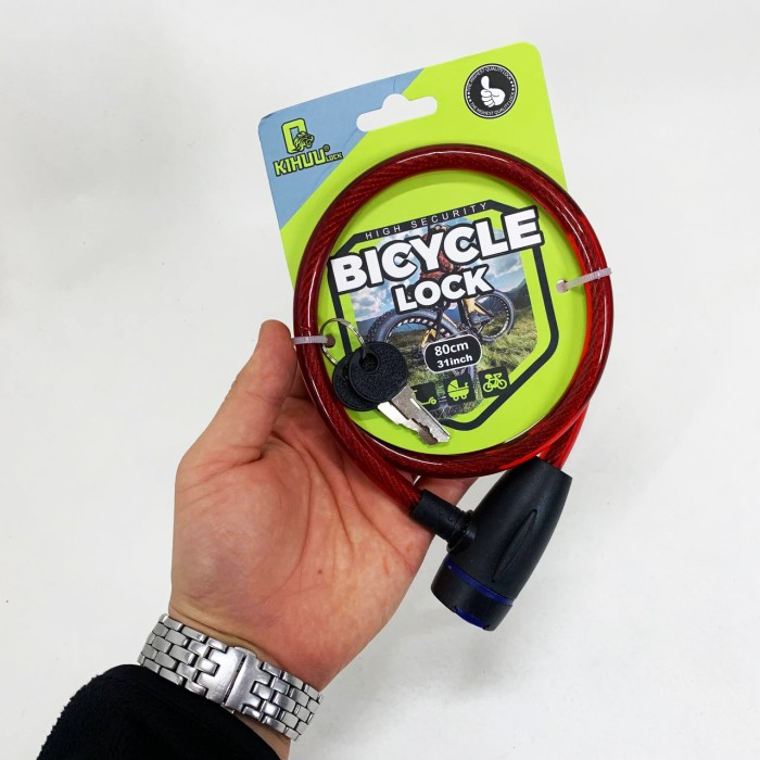 Велосипедний замок посилений 187, 10*80, Міцний замок для велосипеда Тросик для велосипеда FU-39